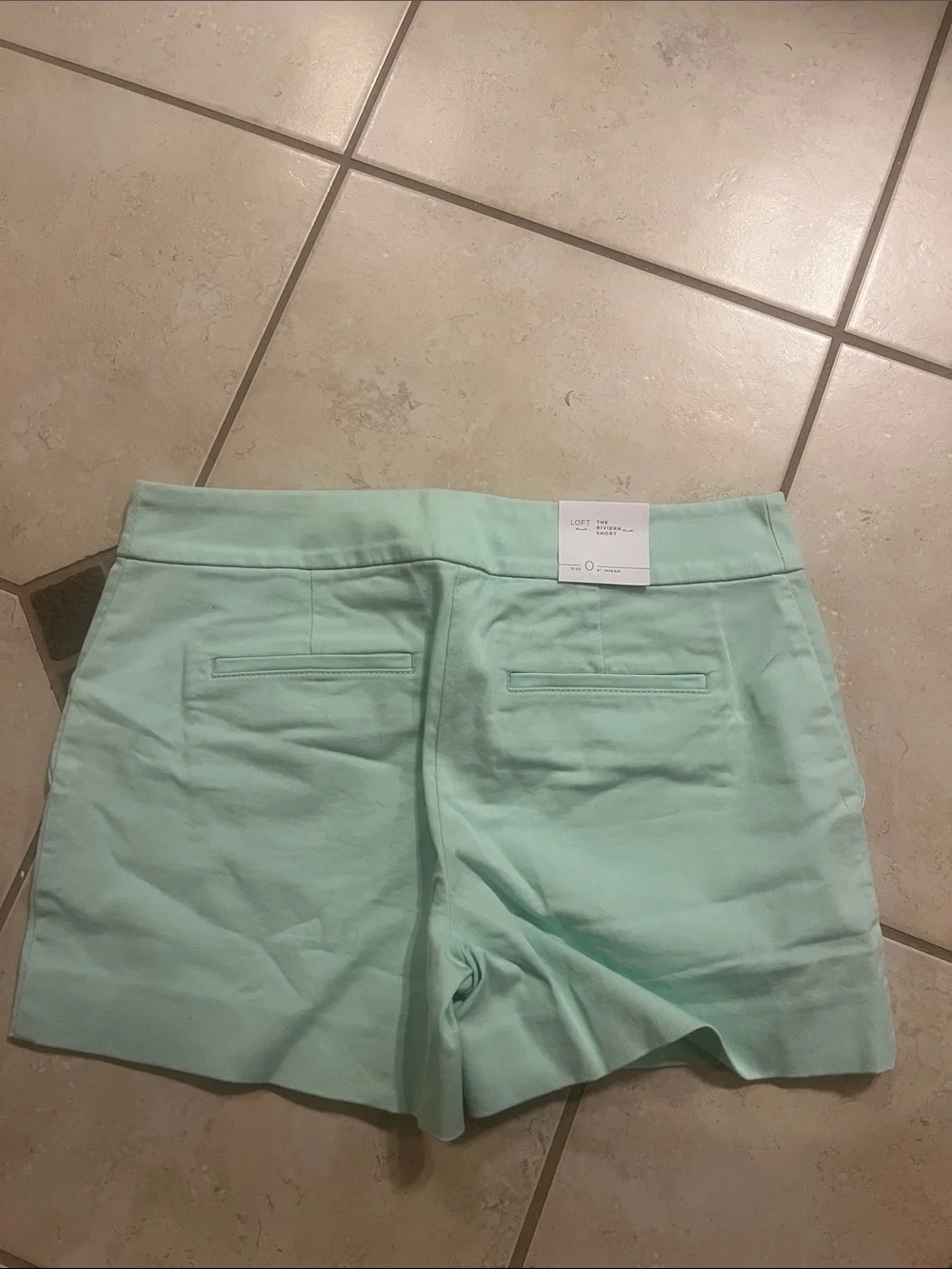 LOFT Mint Green Tailored Bermuda Shorts
